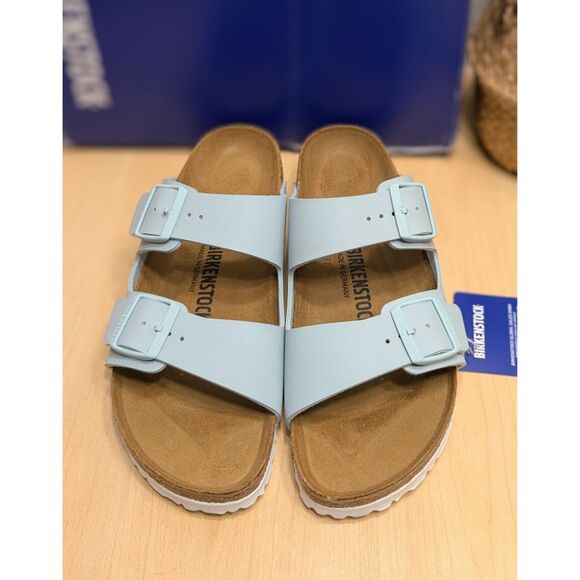 Birkenstock Arizona Birko-Flor Surf Green Slide Sandals Women's 10 EU 41 NIB - Picture 5 of 14